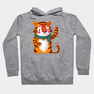 Cute Tiger Drawing Hoodie